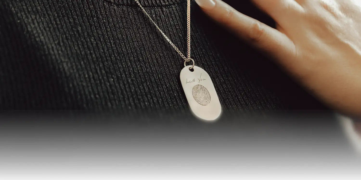 Eternity's Touch fingerprint jewelry